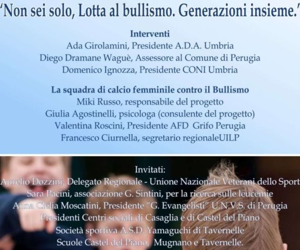 La Grifo Perugia si schiera contro il bullismo